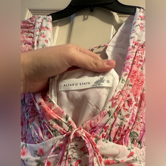 NWT Altar’d State Aderny Mini Dress Pink- Multi - Picture 5 of 6